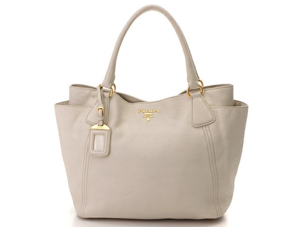 Prada tote bag Ivory White leather